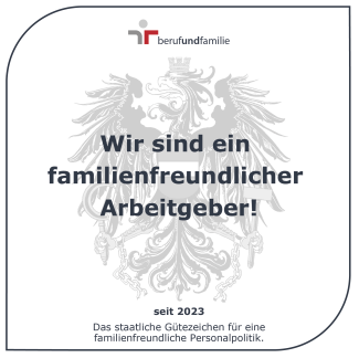 Gütezeichen Familienfreundicher Arbeitgeber seit 2023
